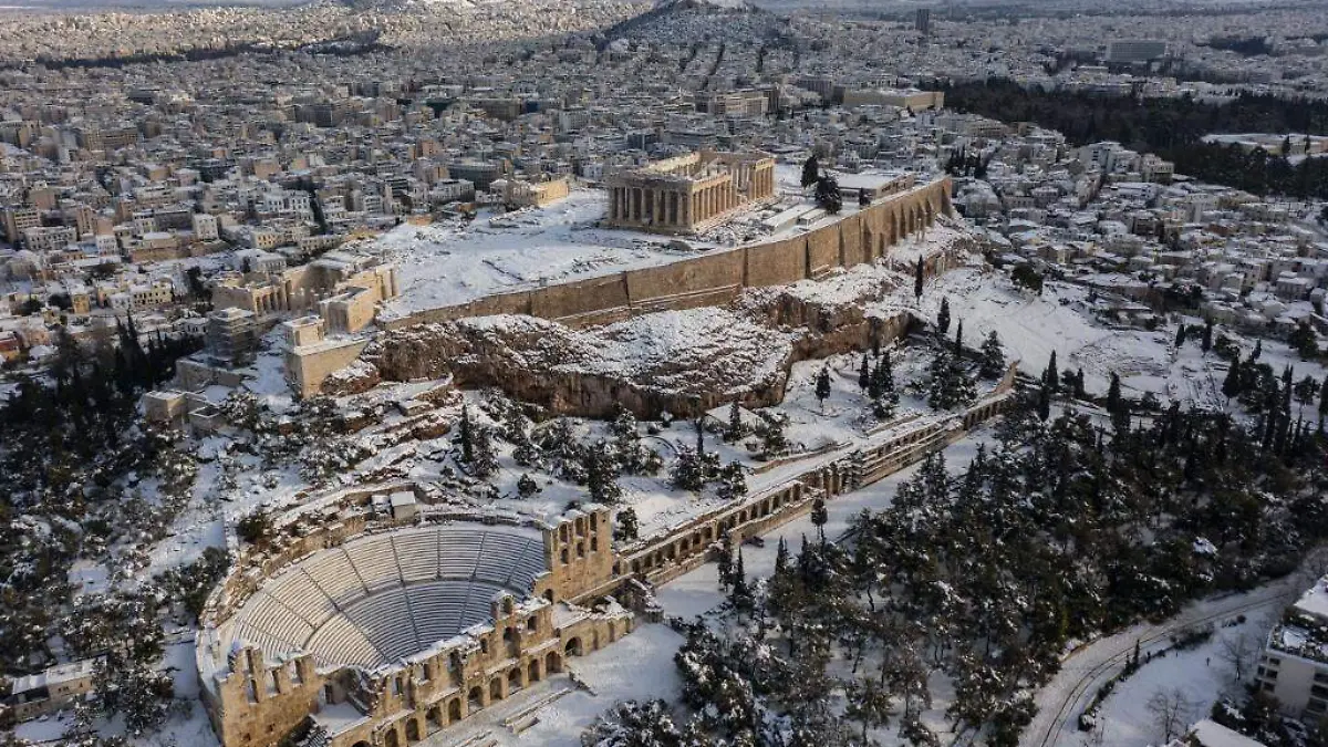 Nevadas grecia-AFP